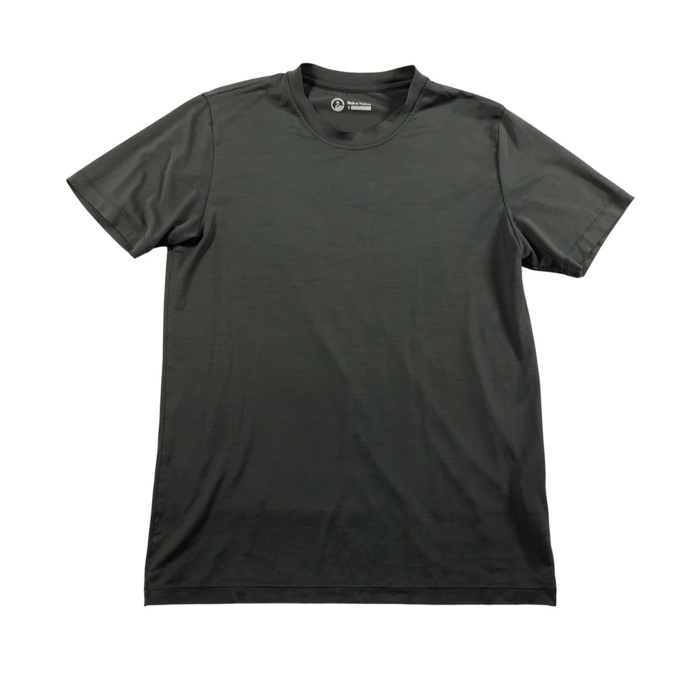 Swan Merino Wool Blend T-Shirt Mens Small Gray Short Sleeve Base Layer Hiking